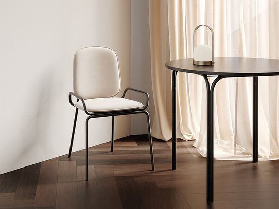 Стул ror, 2 frame, велюр, черный/бежевый