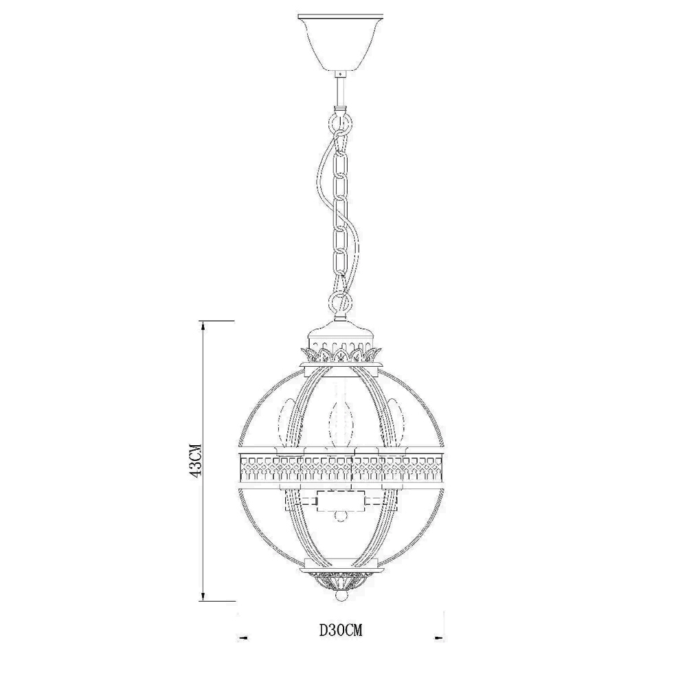 Люстра Residential 3 brass