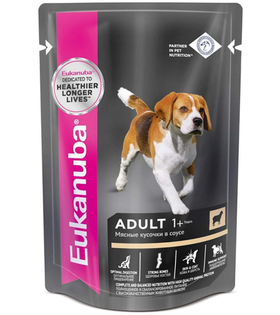 Экануба Взрослые собаки Ягненок в соусе 100гр.