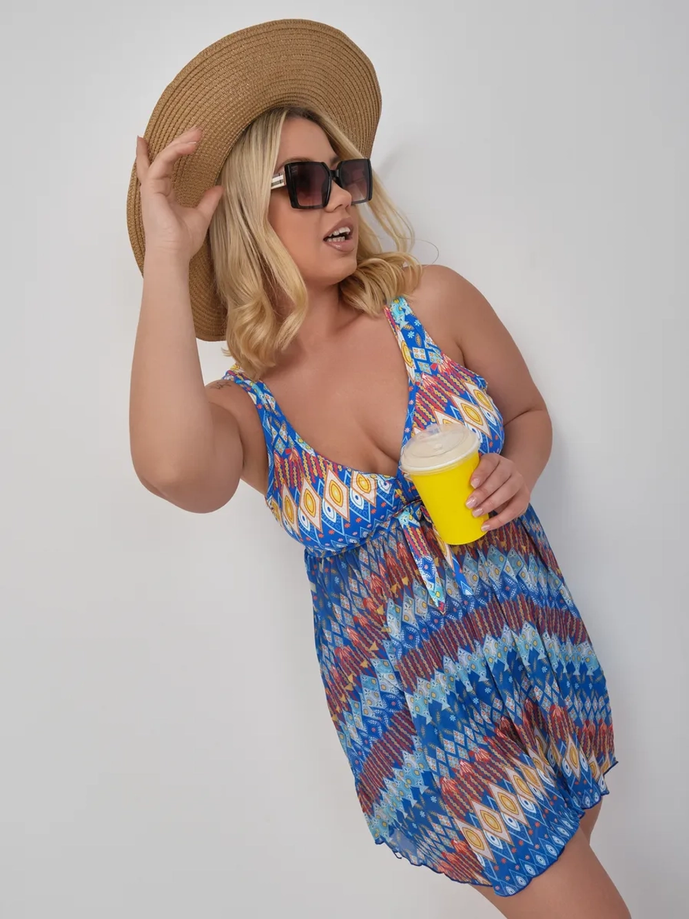 купальник танкини больших размеров с шортами раздельный