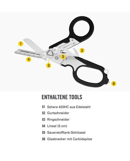 Ножницы-мультитул Leatherman Мод. RAPTOR RESCUE TAN (чехол: полимер UTILITY) 6 инструментов
