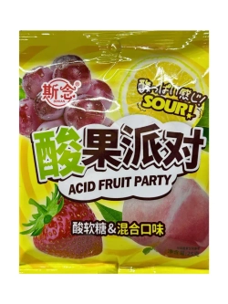 Кислые конфеты фруктовый микс 20 г * 20 шт
