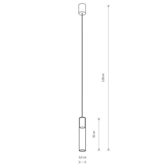 Подвесной светильник Nowodvorski Cylinder L Transparent/Black 7864