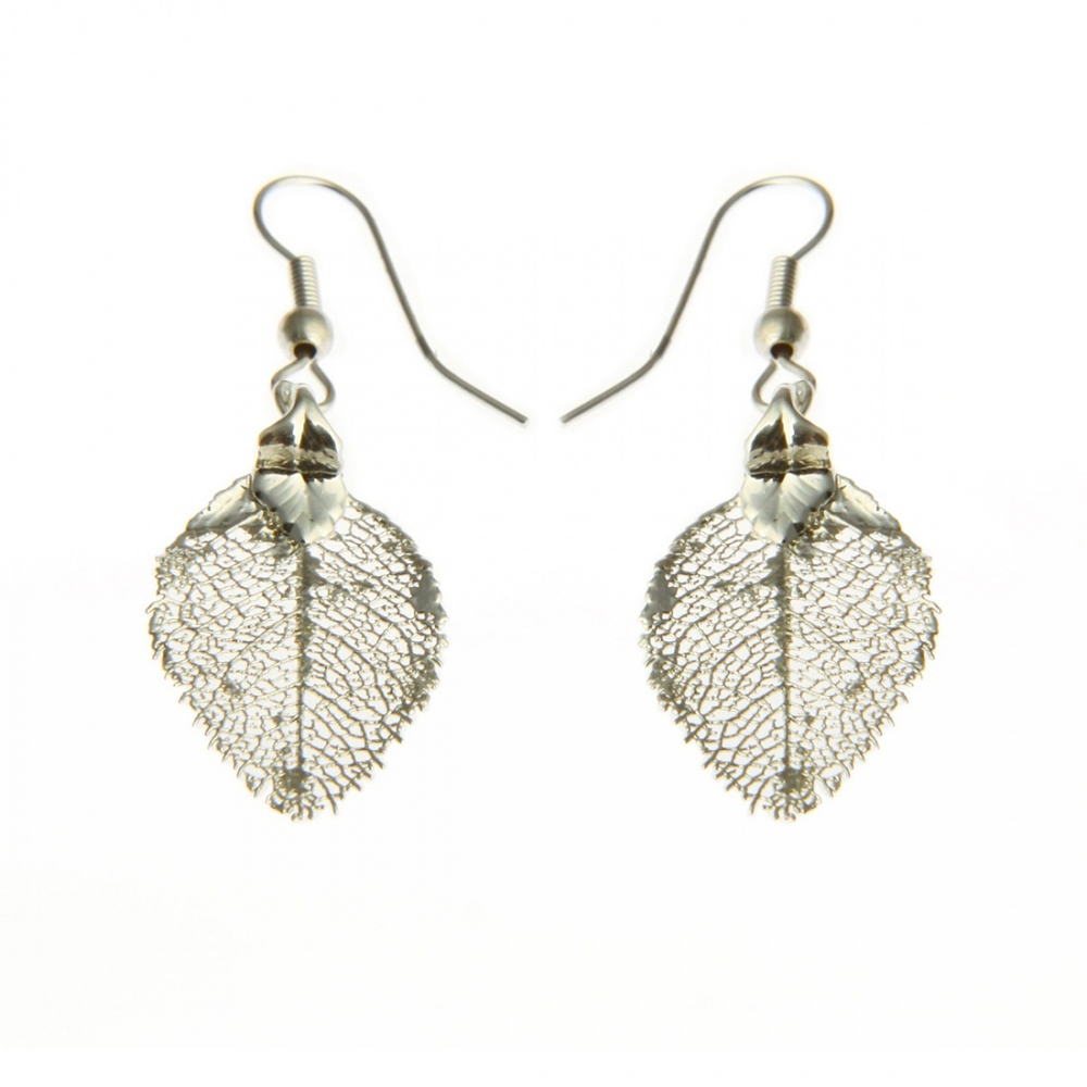 Серьги листья Ester Bijoux Роза LF33C-S BW