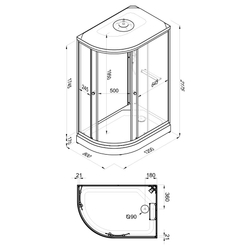 Душевая кабина Triton Коралл А 120x80 (правый)