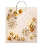 Пакет ПЭ с пластмассовыми ручками 40+5см(Новогодний блеск) Тик (комплект 10 шт)