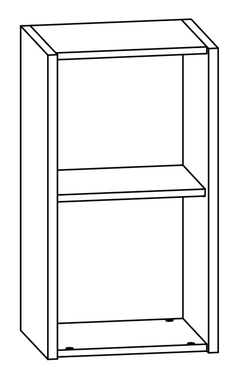 Шкаф навесной Камея 1-створчатый (Дуб сонома/Белый глянец)