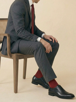 Носки высокие мужские, набор 3 пары, винный