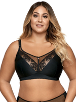 Бюстгальтер plus size с мягкими чашечками без косточек (Размер: 90G) (Цвет: бежевый)