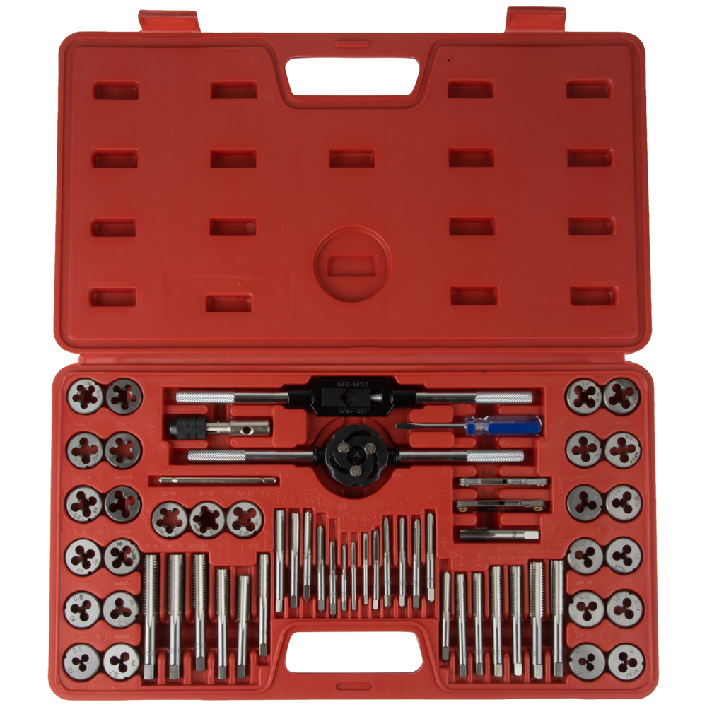 OPT-MTDS60 Набор метчиков и плашек М3 - 12, 4-40 - 1/8NPT27, метрическая и дюймовая резьба, 60 предметов