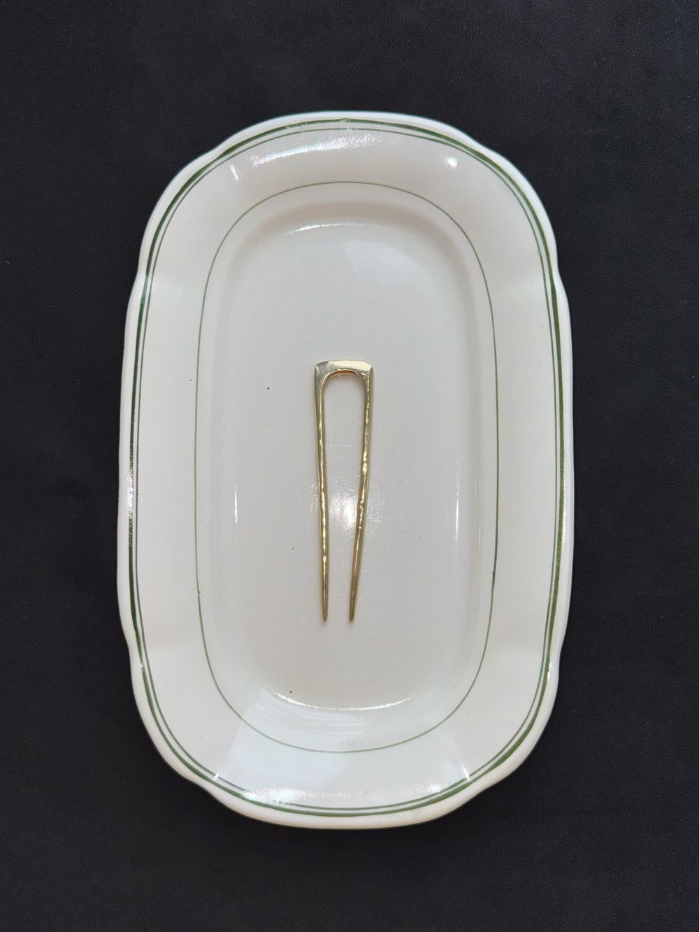 Шпилька для волос, латунь/нейзильбер