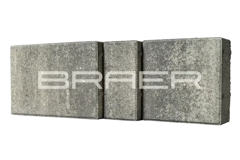 Тротуарная плитка Braer Старый город Ландхаус, Color Mix Туман, 80 мм