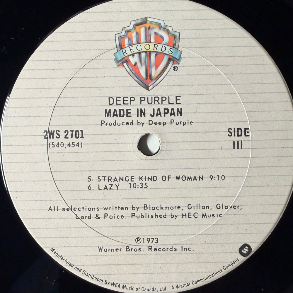Deep Purple ‎– Made In Japan 2LP (Канада 1979г.) Т