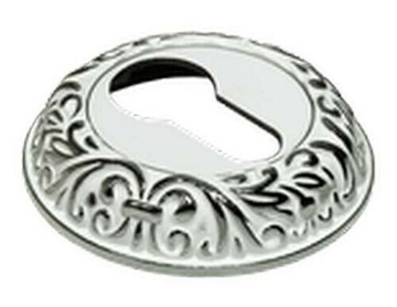 Накладка на ключевой цилиндр МН-КН CLP W/PC  (белая эмаль/хром) 1/10 "Morelli"