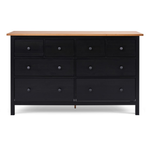 Комод с 8 ящиками деревянный, Хемнэс Hemnes/ Кымор, 160х50х96 см,черный/светло-коричневый