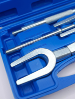 Съемник шаровых опор вилочного типа и рулевых тяг, вилка (5 предметов). Набор вилочных съемников шаровых соединений