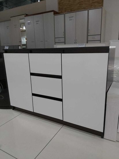 венге / белый глянец реальное фото