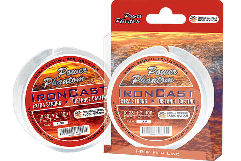 Леска Power Phantom IronCast CLEAR 0,16mm, 3,5kg 150m