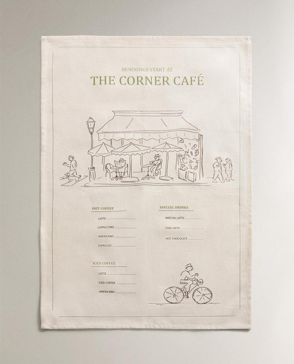 ZARA HOME НАБОР КУХОННЫХ ПОЛОТЕНЕЦ С ПРИНТОМ (НАБОР ИЗ 2 ШТ.), КОРИЧНЕВЫЙ