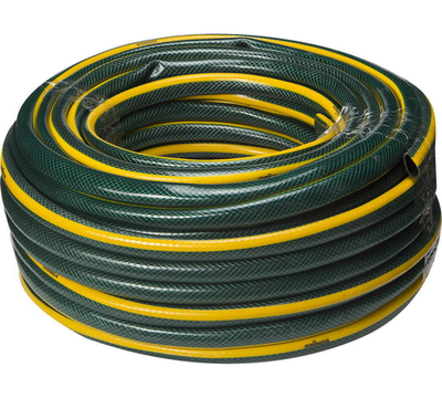 GRINDA STANDARD, 3/4″, 50 м, 15 атм, трёхслойный, армированный, поливочный шланг (429000-3/4-50)