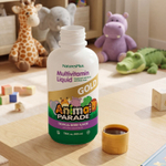 NaturesPlus, Animal Parade® Gold, жидкая мультивитаминная добавка, со вкусом тропических ягод, 480 мл (16 жидк. унций)