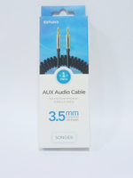 Кабель AUX Jack х Jack -1.0м. (3.5мм.шт/шт ) пружина Exployd