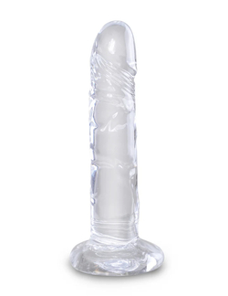 Прозрачный фаллоимитатор на присоске King Cock Clear 6 Cock