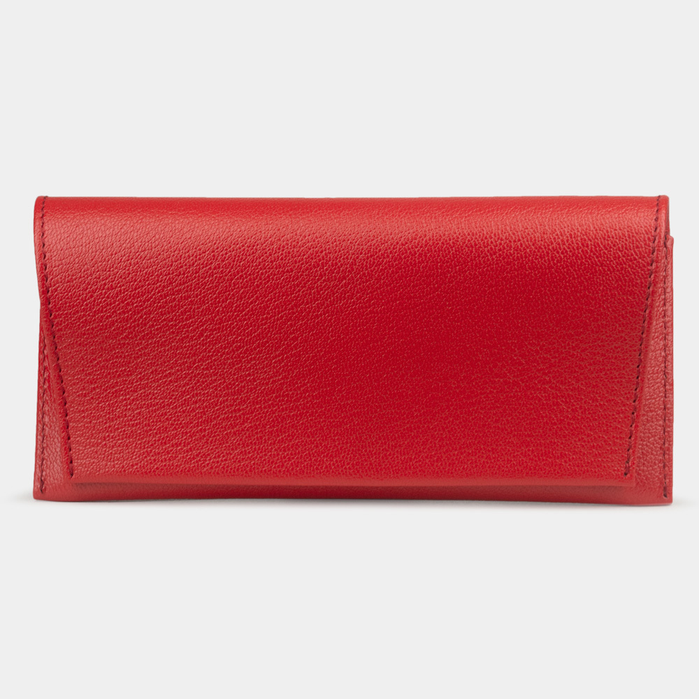 Футляр для очков Lentille из кожи козы, красного цвета