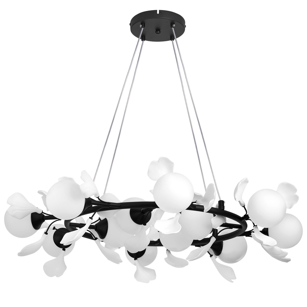 799127 Люстра CERAMO BW 12х6W(led) G9 ЧЕРНЫЙ/БЕЛЫЙ