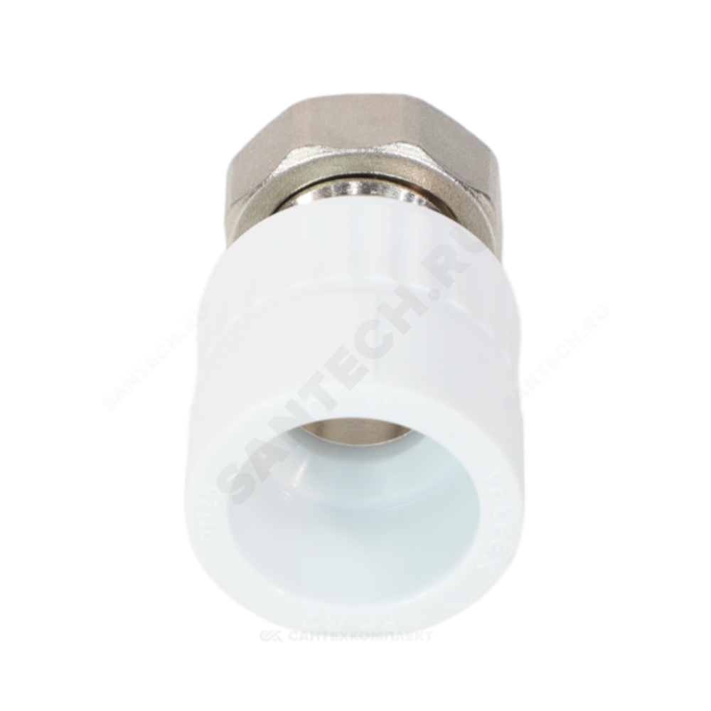 Муфта PP-R комбинированная белая Дн 20х1/2" с накидной гайкой VALFEX 10139020
