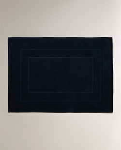 Zara Home - Нескользящий коврик для ванной из хлопка, синий, 55x80 см