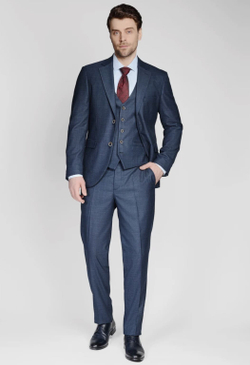 Мужской классический костюм (синий) В62