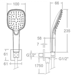 Душевой набор встраиваемый 4783Q3OC золото