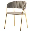 Стул Turin бежевый с золотыми ножками