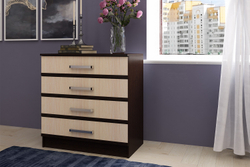 Комод Сакура, Дуб беленый, Венге