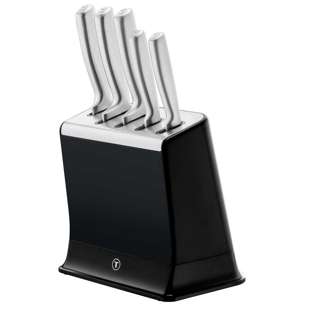 Набор ножей Tefal Ever Sharp Pro K2976S04 со встроенной точилкой, 5 ножей + блок