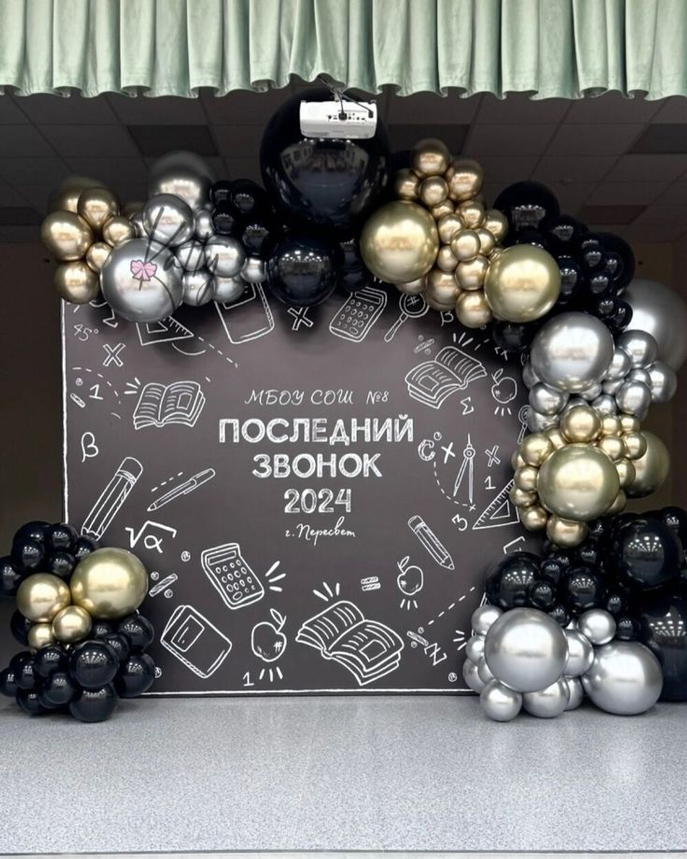 Фотозона школьная доска на выпускной