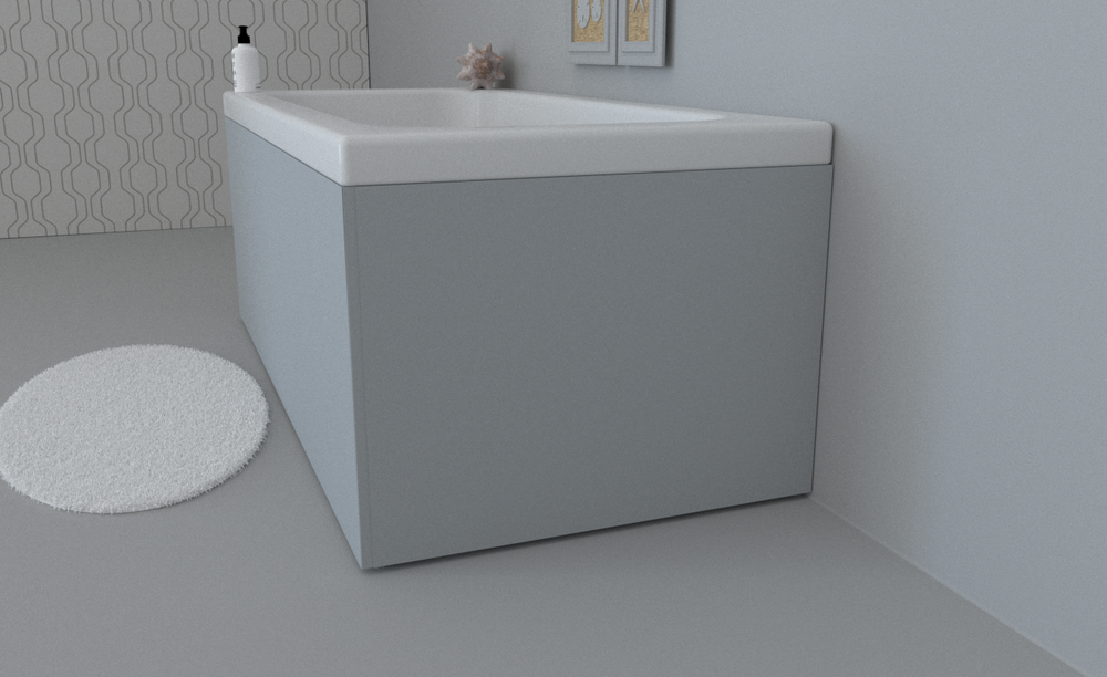 Экран для ванны торцевой правый TE-1R-233 аконит матовый soft touch