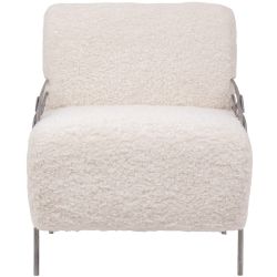 Кресло Нимфея Молоко Античное серебро