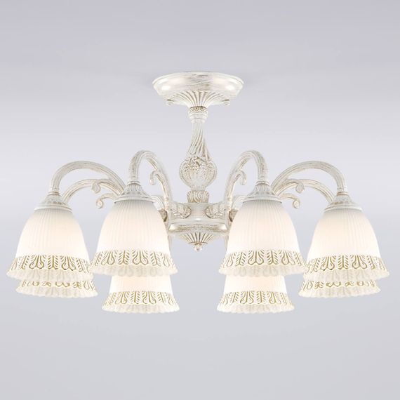 Потолочная люстра Eurosvet Campina 60107/8 белый с золотом