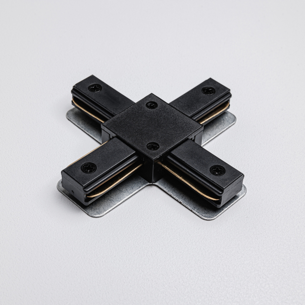 Х-коннектор для однофазного трекового шинопровода MKA-004-2 Черный