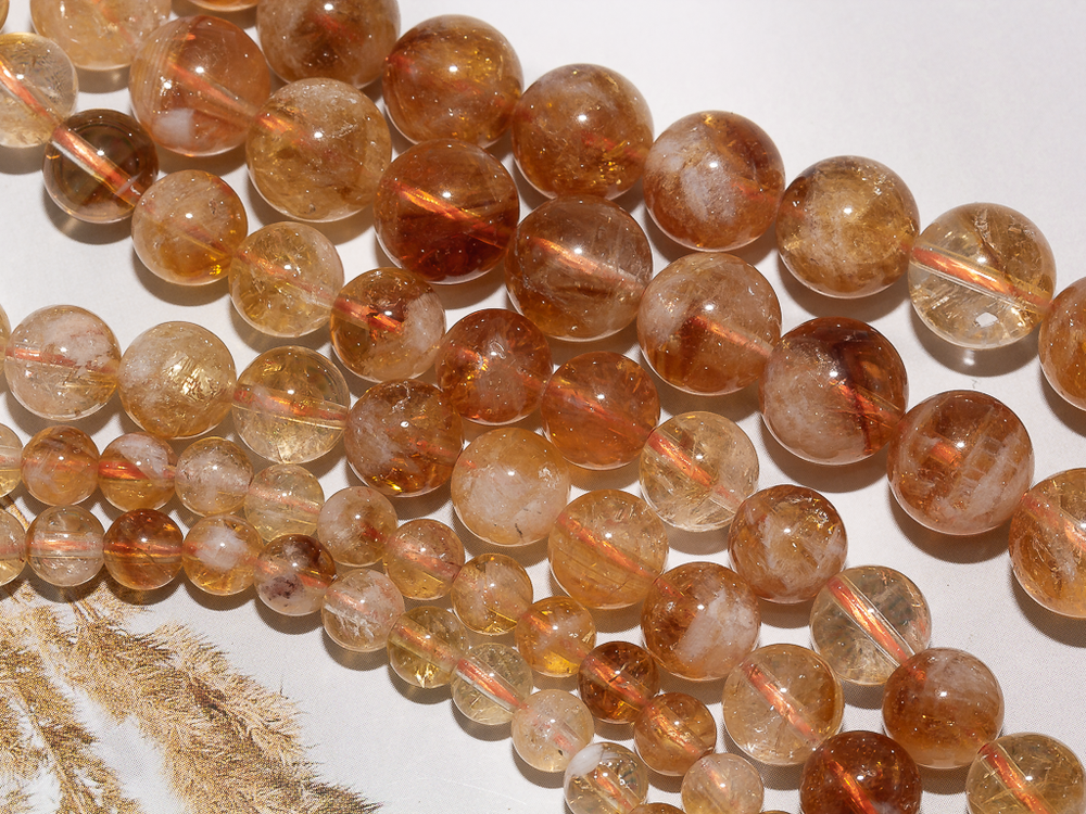 Нить бусин из цитрина 8,5мм