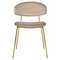 Стул Elle латте с золотыми ножками