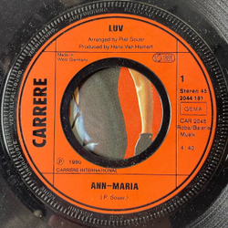 Винтажная виниловая пластинка 7 дюймов (маленькая пластинка) Luv Ann Maria (Германия 1980)