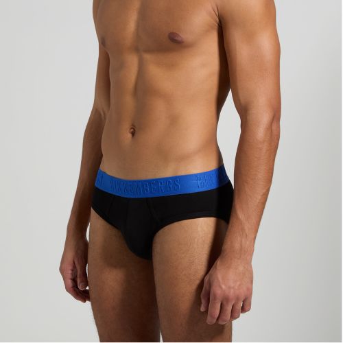 Мужские трусы брифы (белый, черный, морская волна) набор 3 в 1 Bikkembergs EMBOSSED BKK51USP24TR/3