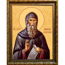 Давид Эвбейский игумен, преподобный. Икона на холсте.