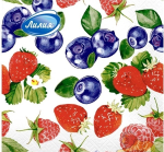 Салфетки бумажные 33*33 Лилия Ягодный фреш, 2сл 20л