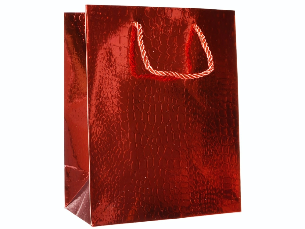 Пакет бумажный 26*32*12см с ручками "Кожа крокодила" микс