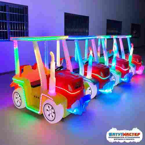 Детский электромобиль «Конфетомобиль», пластик, LED, 1,9×1,2×1,55 м