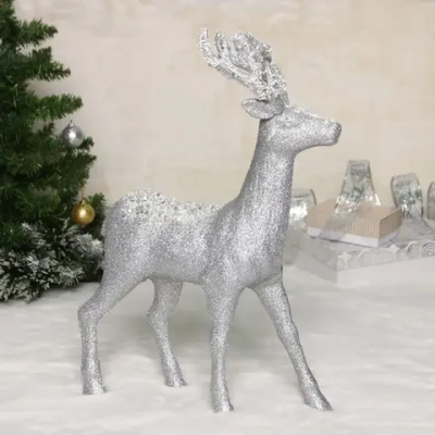Фигурка новогодняя MAGIC «Блестящий олень» 35*46*10 см, Серебро